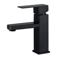 Pro-Techt Black Square Basin Mixer Tap For Bathroom